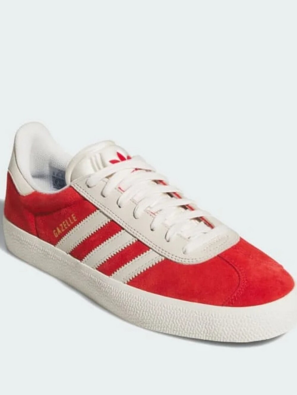 Adidas Gazelle Scarlet Chalk White Sneakers, Men's Size 7.5